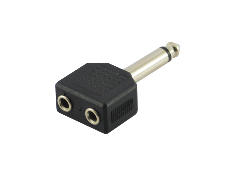 6.35mm(Mono) Male to 2x3.5mm(Mono) Female Converter - Image 2
